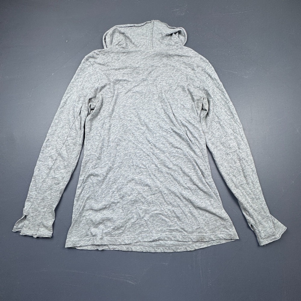 Lucy Women's Small Gray Cowl Neck Pullover Top Long Sleeve Lightweight Stretch